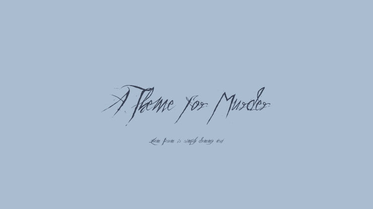 A Theme for Murder Font