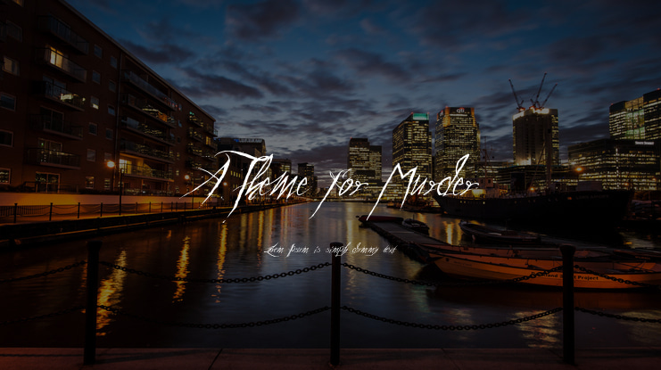 A Theme for Murder Font