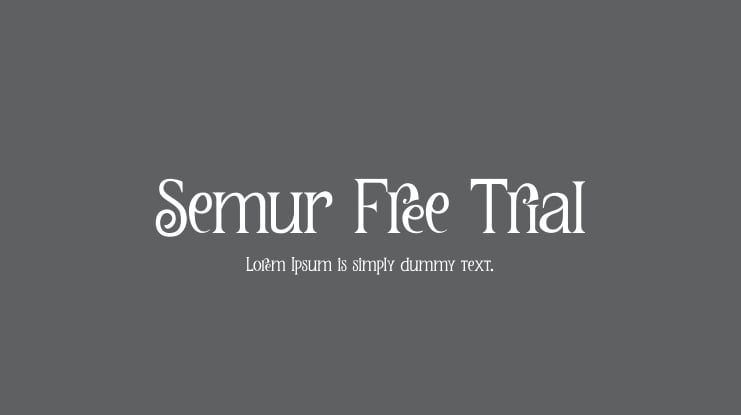 Semur Free Trial Font