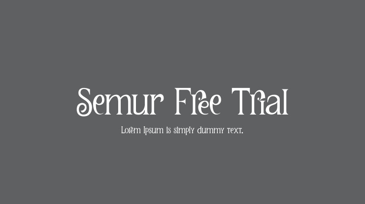 Semur Free Trial Font