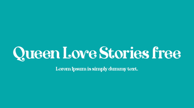 Queen Love Stories free Font