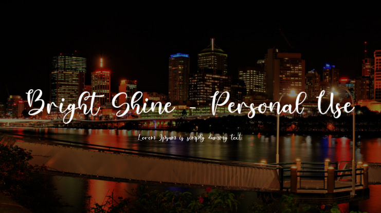 Bright Shine - Personal Use Font