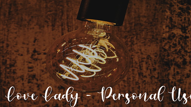 Love Lady - Personal Use Font