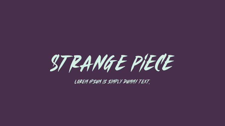 Strange Piece Font