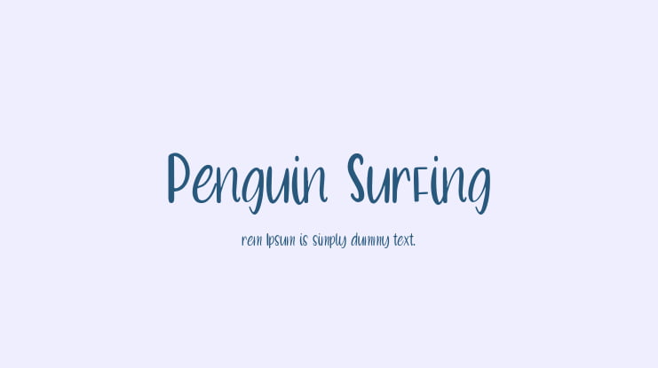 Penguin Surfing Font