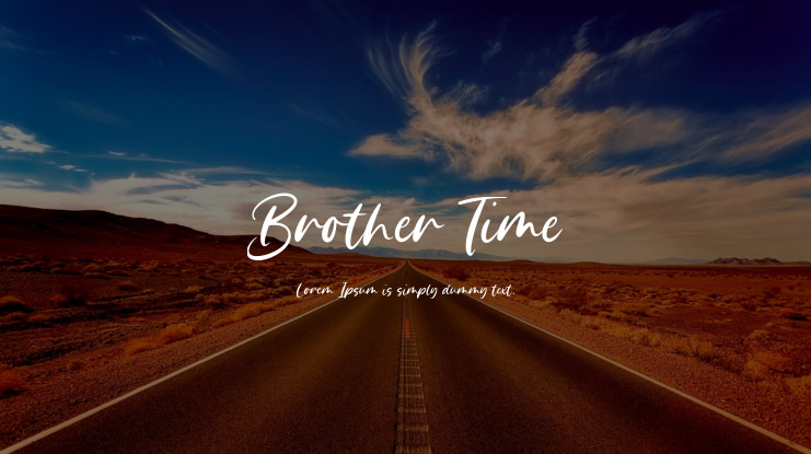 Brother Time Font