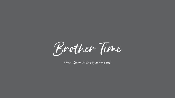Brother Time Font