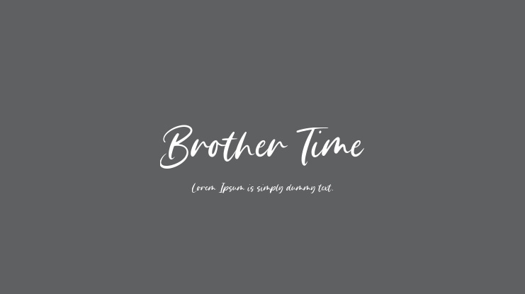 Brother Time Font