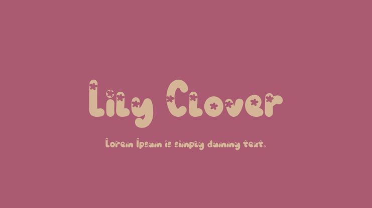Lily Clover Font