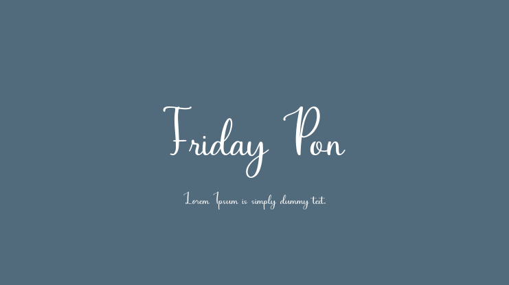 Friday Pon Font