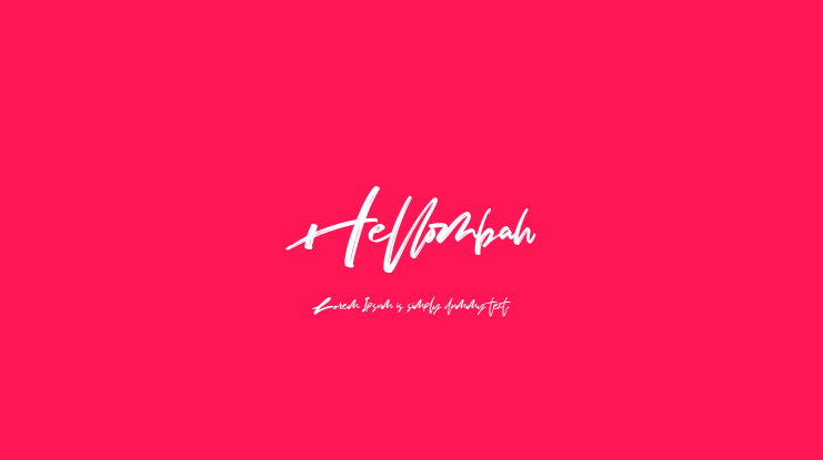 Hellombah Font