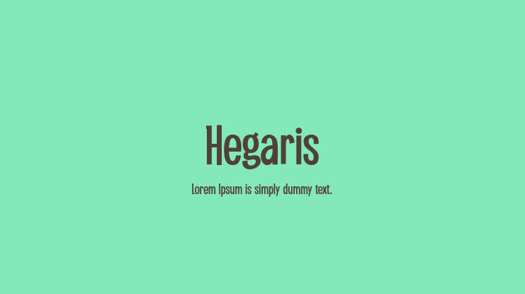 Hegaris Font