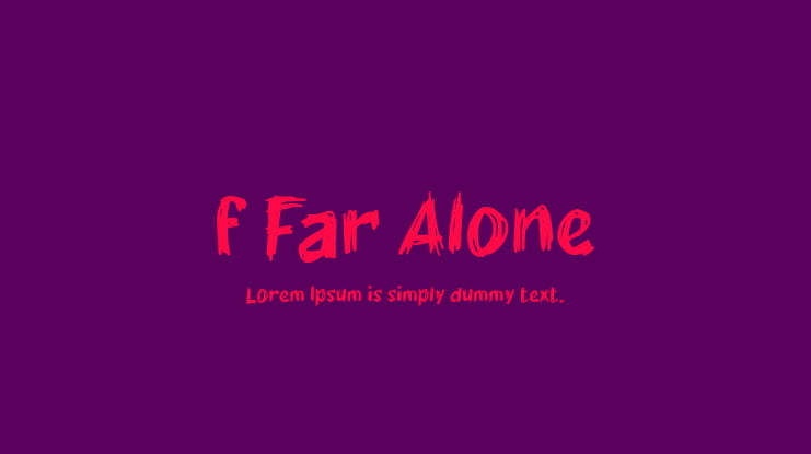 f Far Alone Font