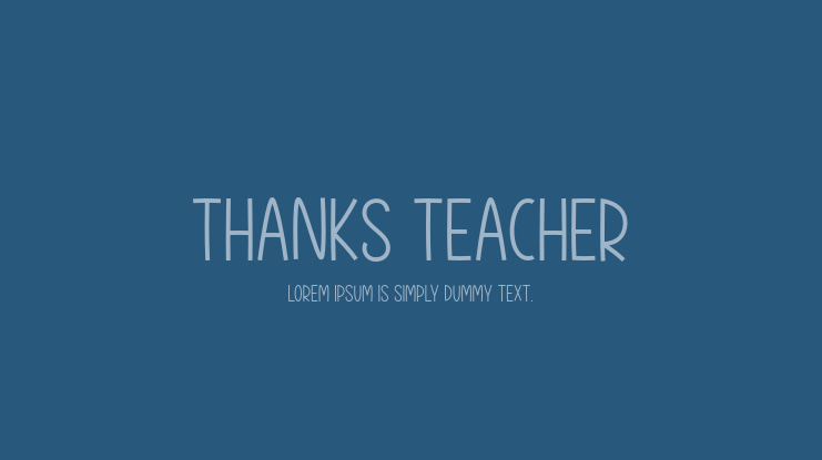 Thanks Teacher Font