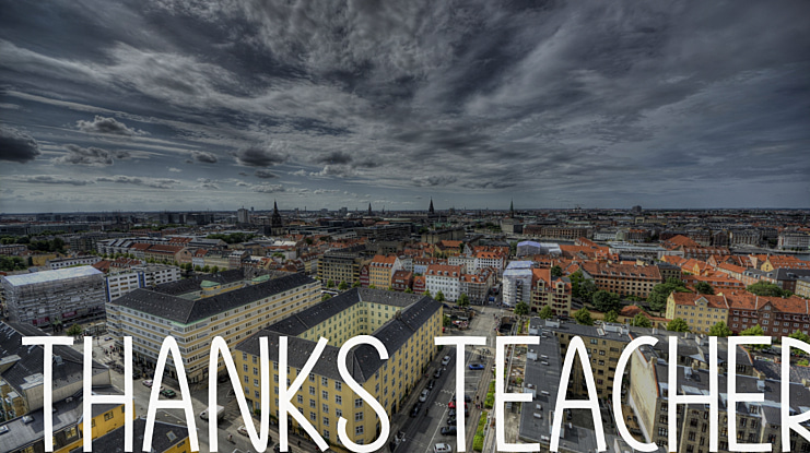 Thanks Teacher Font