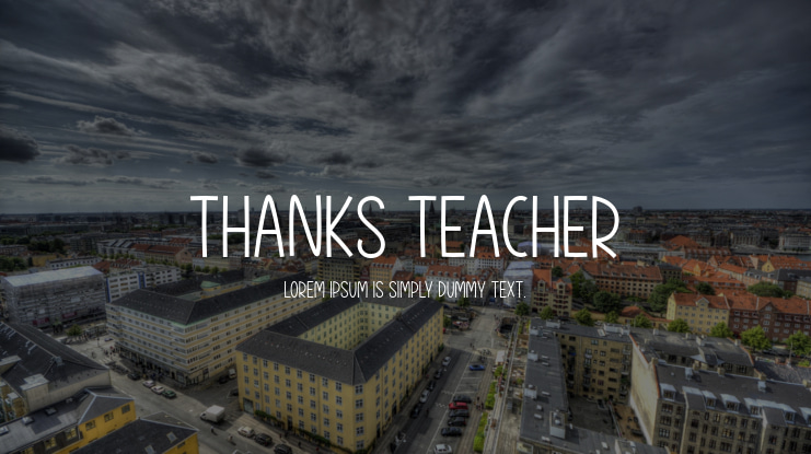Thanks Teacher Font