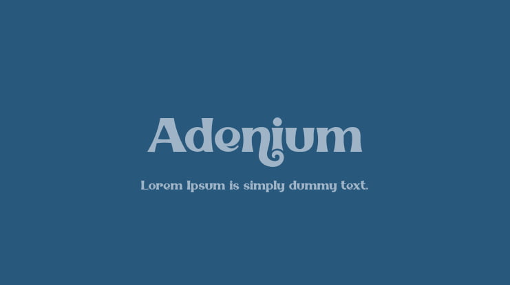 Adenium Font Family
