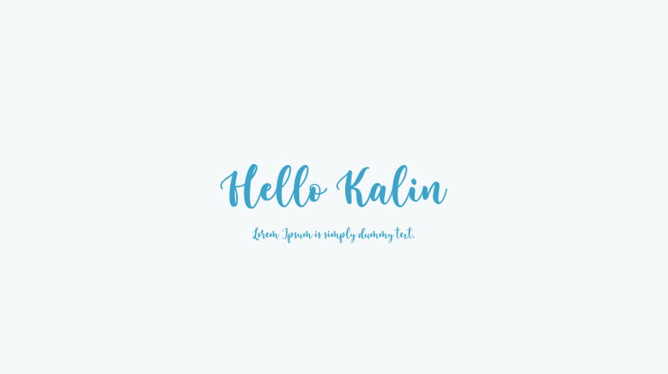 Hello Kalin Font