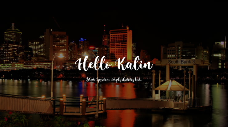 Hello Kalin Font