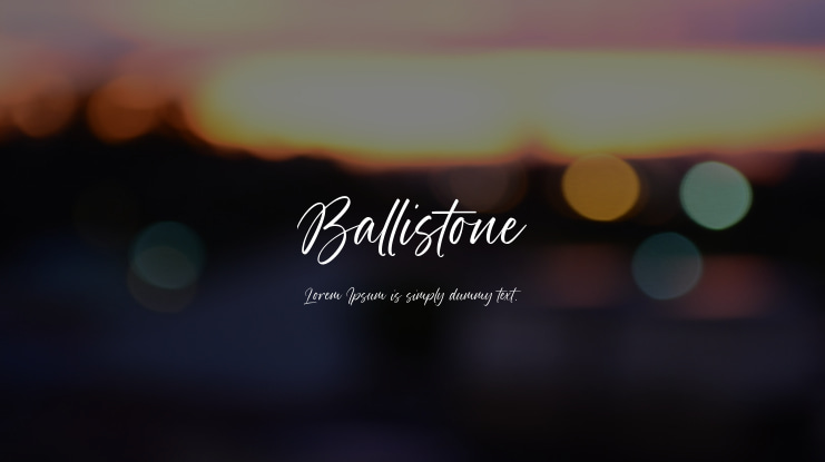 Ballistone Font