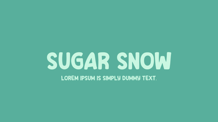 Sugar Snow Font