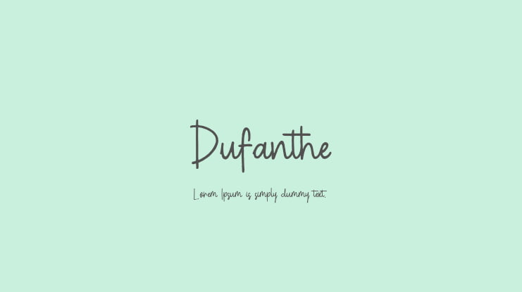 Dufanthe Font