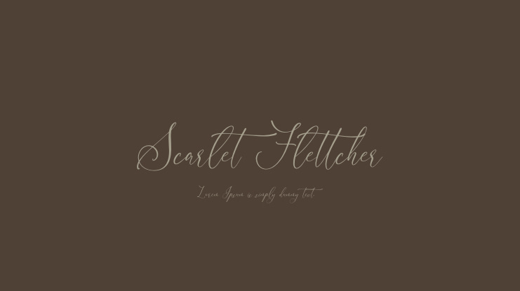 Scarlet Flettcher Font