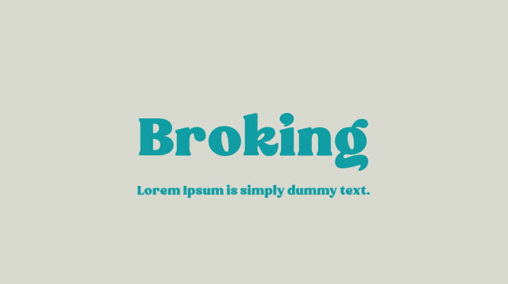 Broking Font