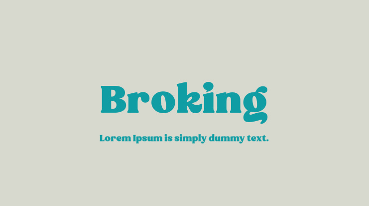 Broking Font