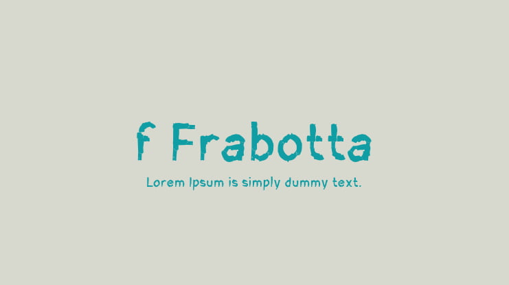 f Frabotta Font
