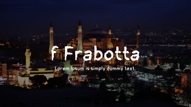 f Frabotta Font