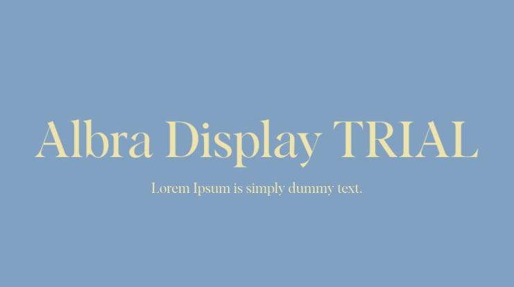 Albra Display TRIAL Font Family