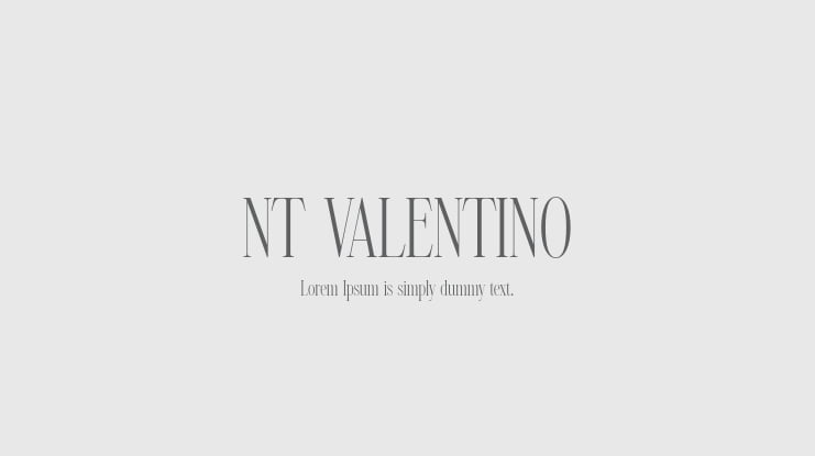 NT VALENTINO Font Family