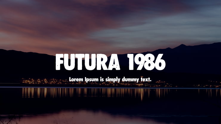 FUTURA 1986 Font