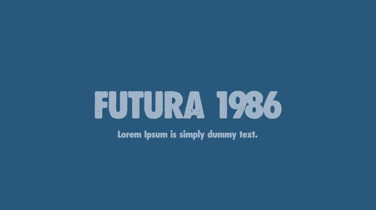 FUTURA 1986 Font