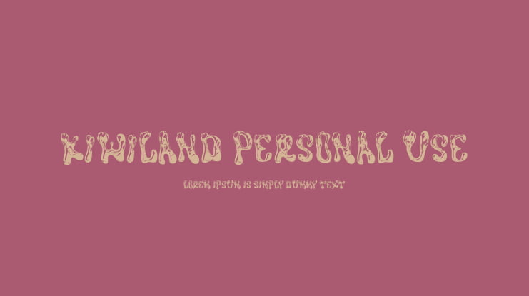 KIWILAND PERSONAL USE Font