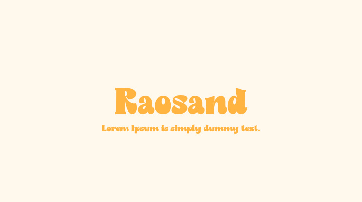 Raosand Font