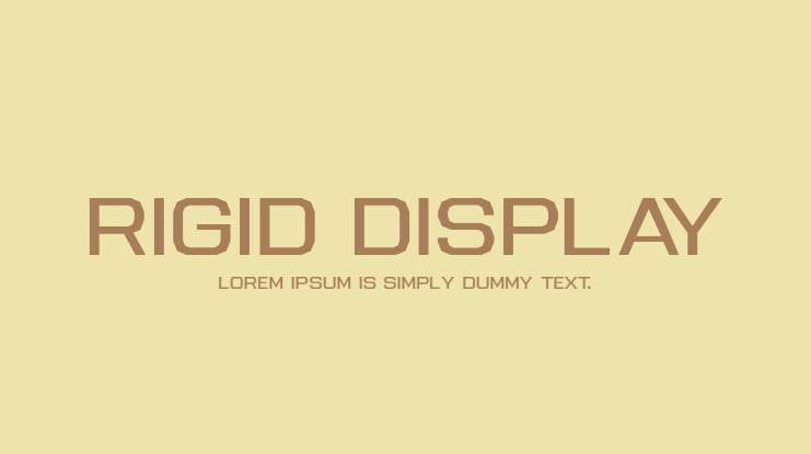 Rigid Display Font Family