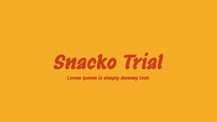 Snacko Trial Font