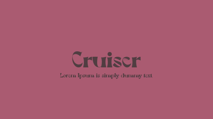 Cruiser Font