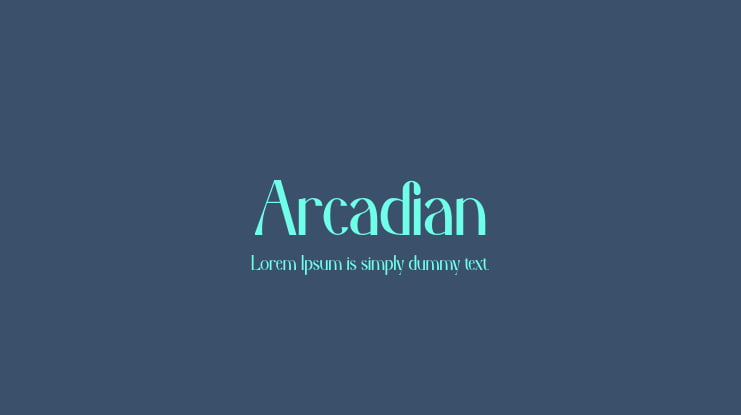 Arcadian Font