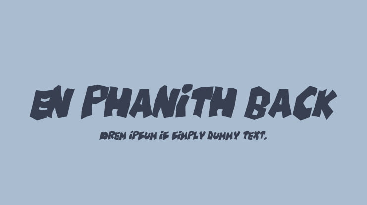 En Phanith Back Font Family