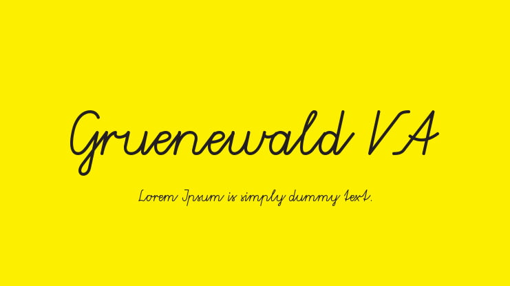 Gruenewald VA Font