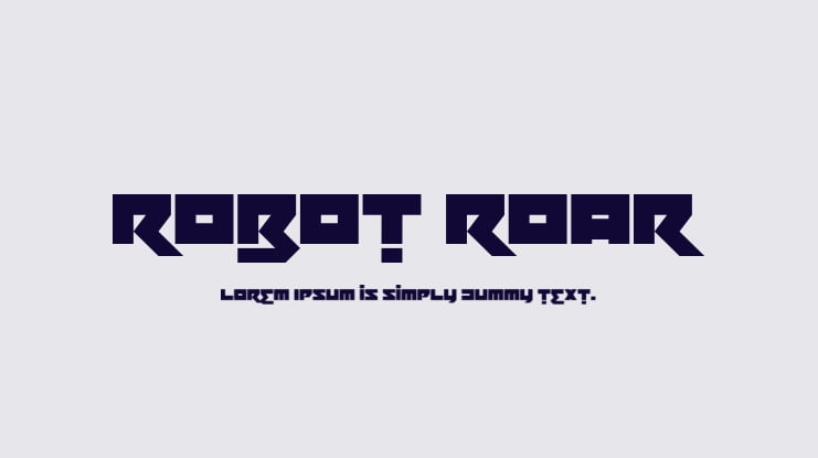 Robot Roar Font Family