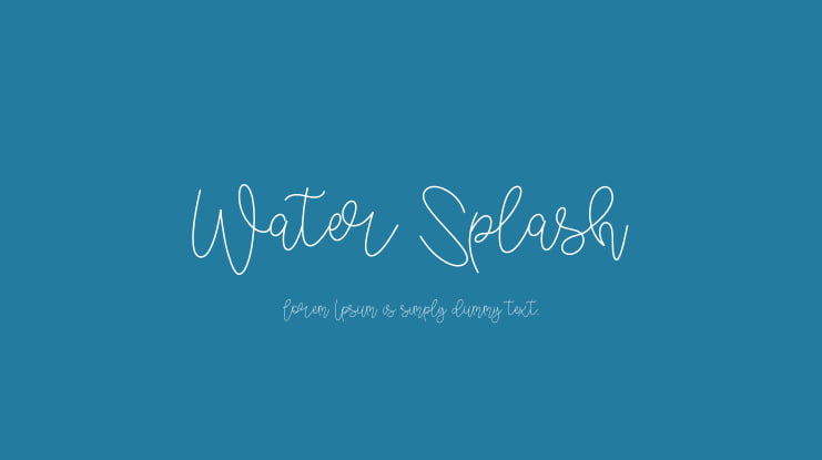 Water Splash Font Family