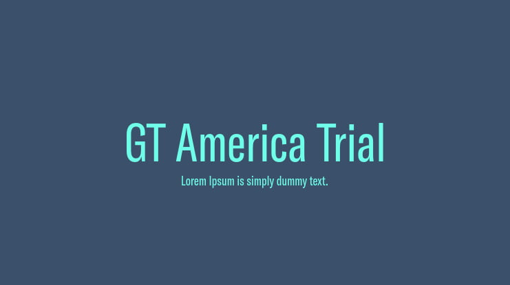 GT America Trial Font Family