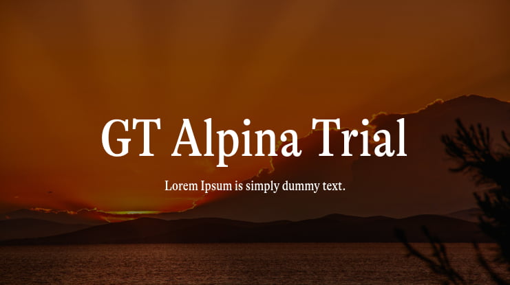 GT Alpina Trial Font Family
