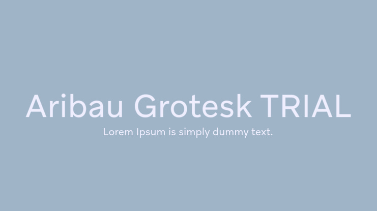 Aribau Grotesk TRIAL Font Family