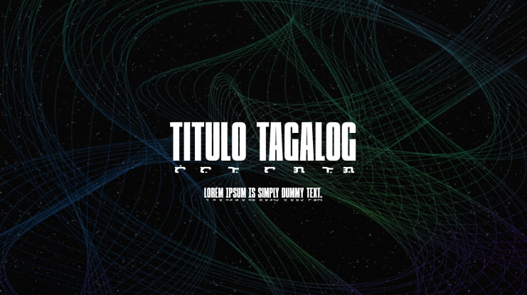 Titulo Tagalog Font Family