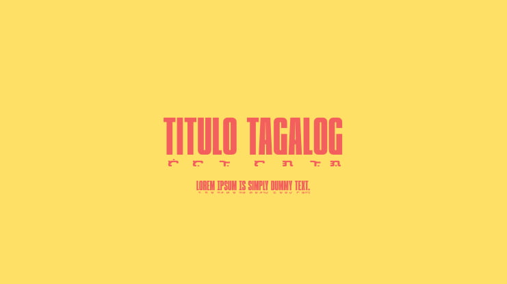 Titulo Tagalog Font Family